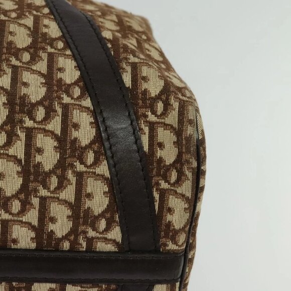 Christian Dior Trotter Canvas Boston Bag Brown Gold Auth 131686 - Picture 5 of 16